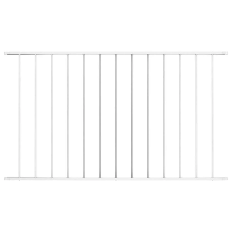 vidaXL žoga panelis, pulverkrāsots tērauds, 1,63x1 m, balts