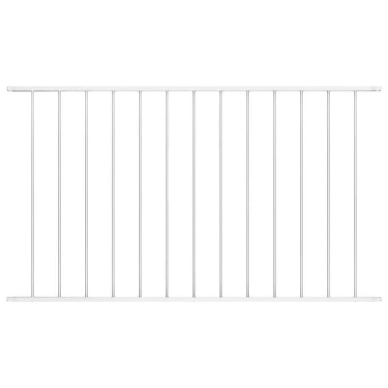 vidaXL žoga panelis, pulverkrāsots tērauds, 1,63x1,25 m, balts