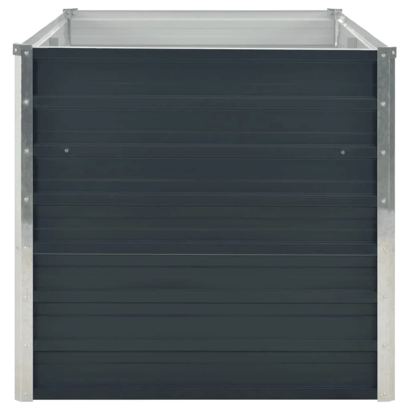 vidaXL augstā puķu kaste, 160x80x77cm, cinkots tērauds, antracītpelēka