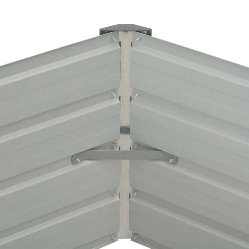 vidaXL puķu kaste, 129x129x45 cm, cinkots tērauds, antracītpelēka