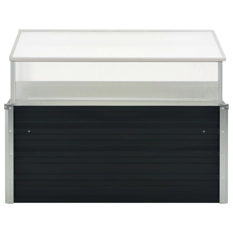 vidaXL siltumnīca, 100x100x77 cm, cinkots tērauds, antracītpelēka