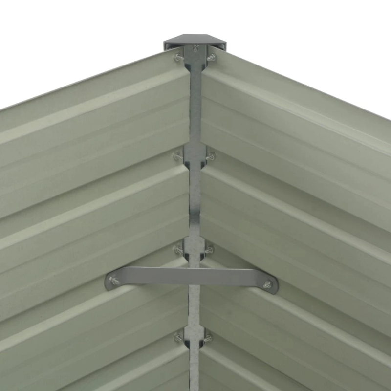 vidaXL puķu kaste, 100x100x77 cm, cinkots tērauds, antracītpelēka