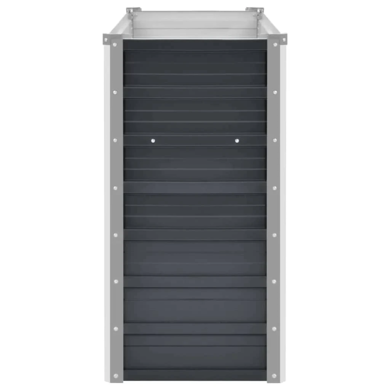 vidaXL augstā puķu kaste, pelēka, 160x40x77 cm, cinkots tērauds