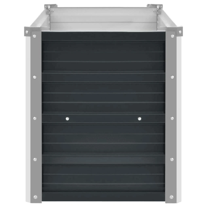 vidaXL augstā puķu kaste, pelēka, 160x40x45 cm, cinkots tērauds