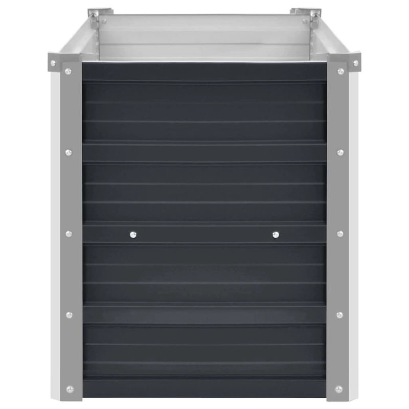 vidaXL augstā puķu kaste, pelēka, 100x40x45 cm, cinkots tērauds