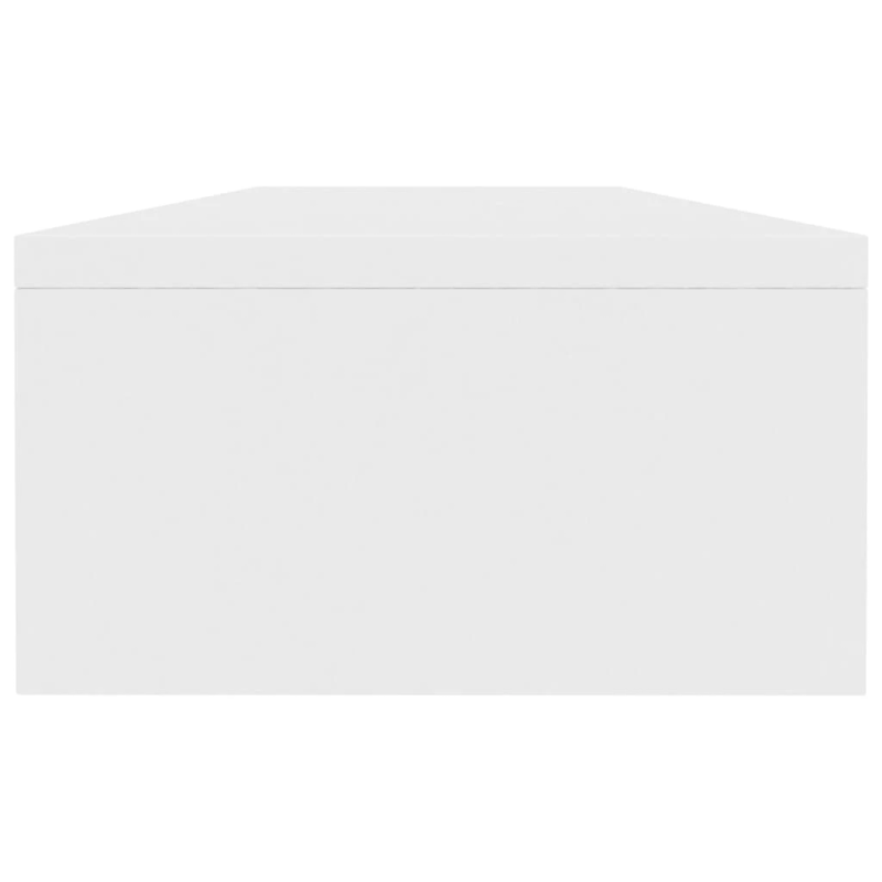 vidaXL monitora paliktnis, 100x24x13 cm, inženierijas koks, balts