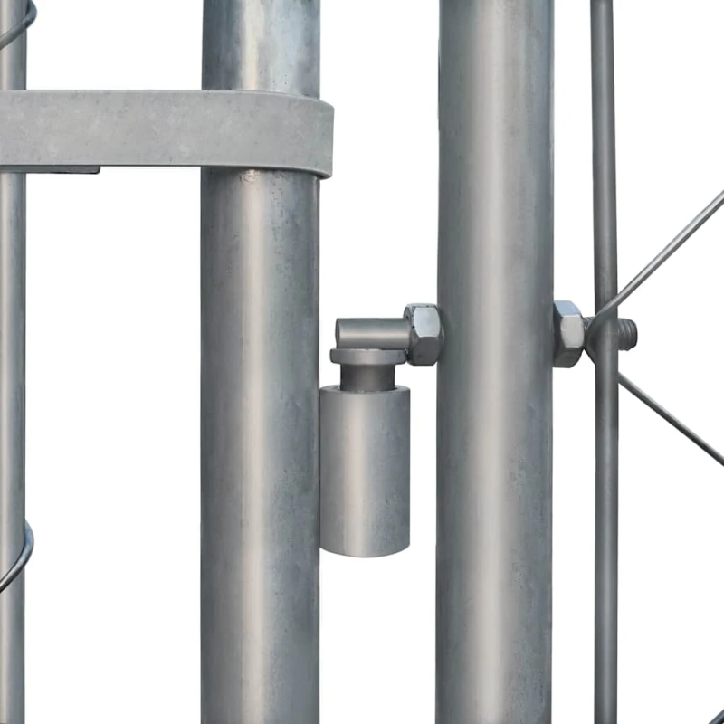 vidaXL suņu voljērs, cinkots tērauds, 4x4x1 m