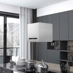 vidaXL piekarams tvaika nosūcējs, skārienjutīgs LCD, 37 cm, tērauds