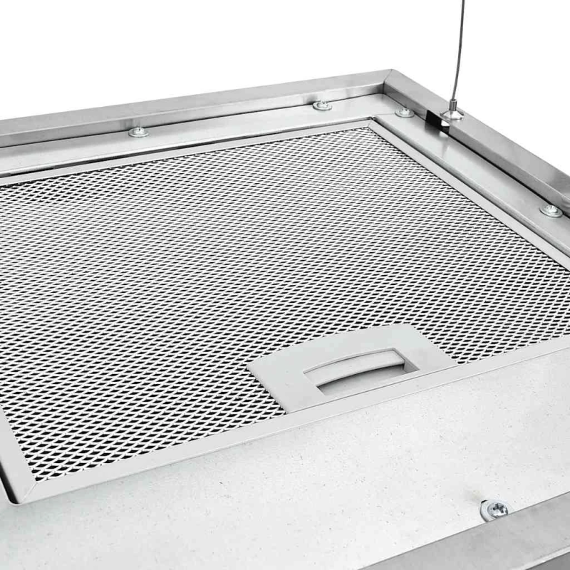 vidaXL piekarams tvaika nosūcējs, skārienjutīgs LCD, 37 cm, tērauds