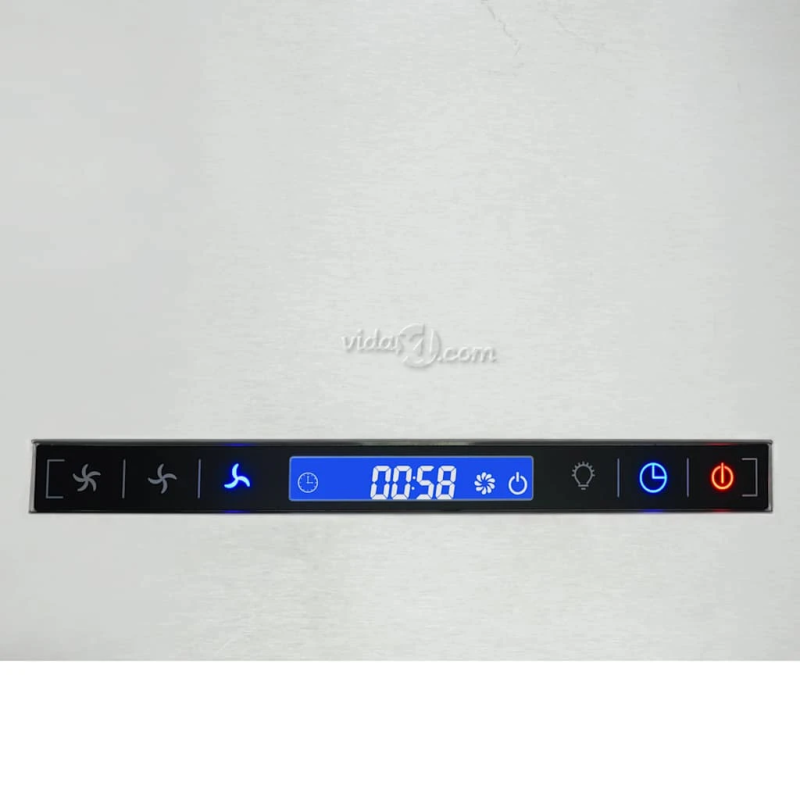 vidaXL piekarams tvaika nosūcējs, skārienjutīgs LCD, 37 cm, tērauds