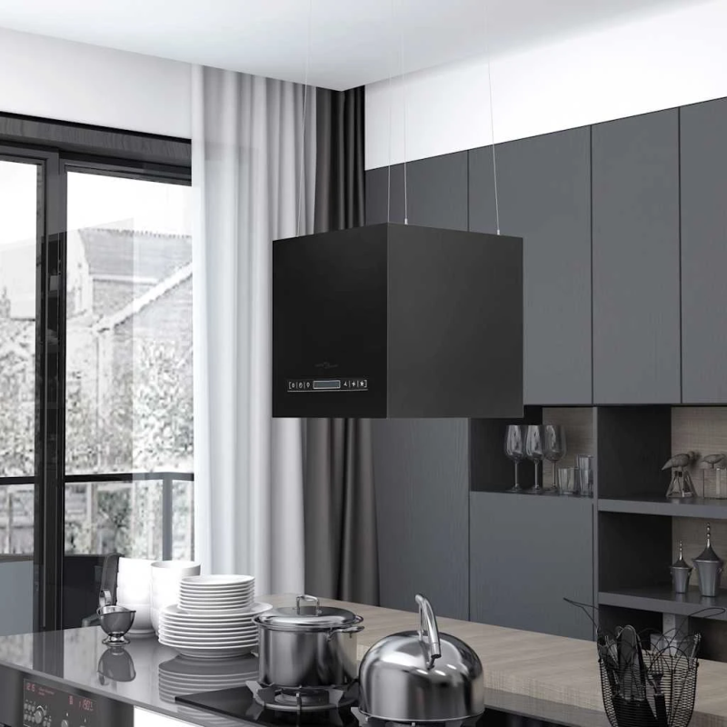 vidaXL piekarams tvaika nosūcējs, skārienjutīgs LCD, 37 cm, tērauds