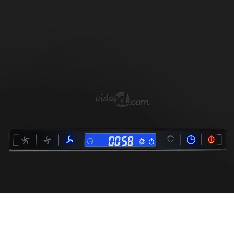 vidaXL piekarams tvaika nosūcējs, skārienjutīgs LCD, 55 cm, tērauds