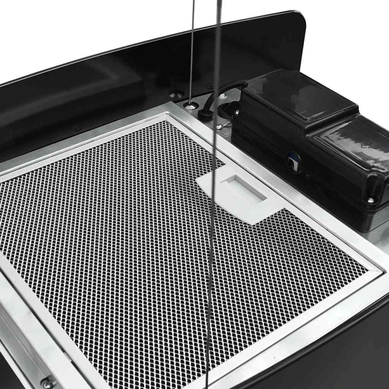 vidaXL piekarams tvaika nosūcējs, skārienjutīgs LCD, rūdīts stikls