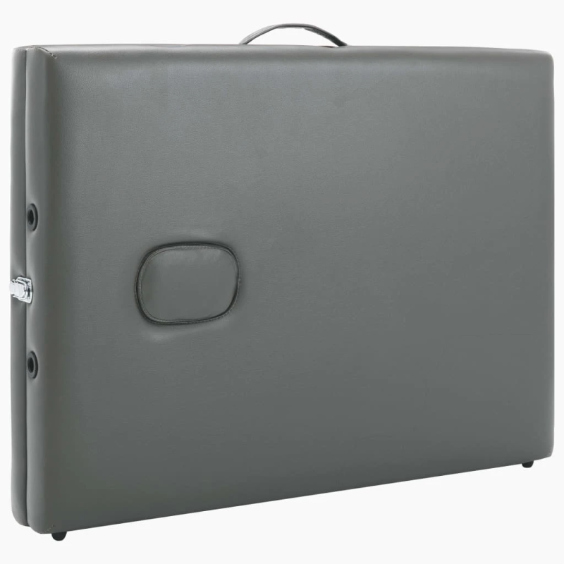 vidaXL masāžas galds, 2 daļas, 186x68cm, koka rāmis, antracītpelēks