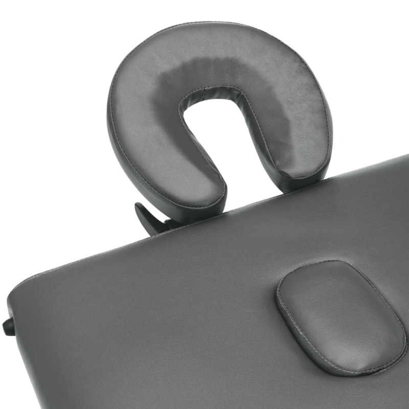 vidaXL masāžas galds, 2 daļas, 186x68 cm, alumīnija rāmis, pelēks