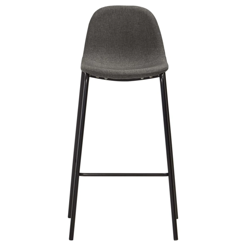 vidaXL bāra krēsli, 2 gab., tumši pelēks audums