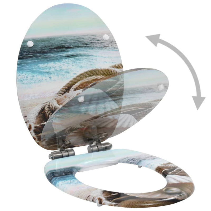 vidaXL tualetes poda sēdekļi ar vāku, 2 gab., MDF, gliemežvāki