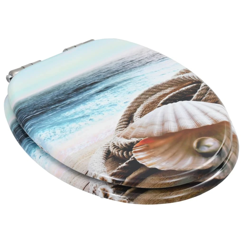 vidaXL tualetes poda sēdekļi ar vāku, 2 gab., MDF, gliemežvāki