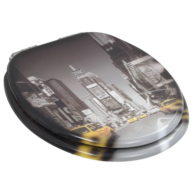 vidaXL tualetes poda sēdekļi, lēni aizverami, 2 gab., Ņujorkas dizains