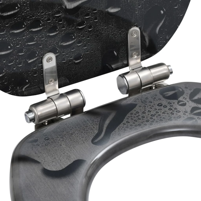 vidaXL tualetes poda sēdekļi, lēni aizverami, 2 gab., ūdens lāses