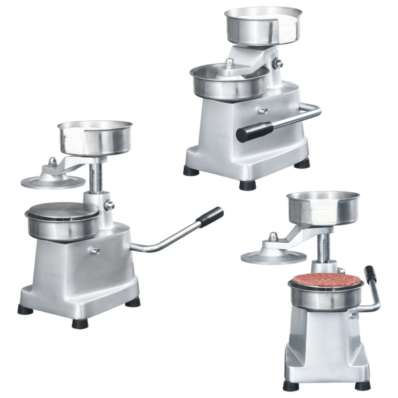 vidaXL hamburgeru prese, ar 500 papīriem, alumīnijs, 10 cm