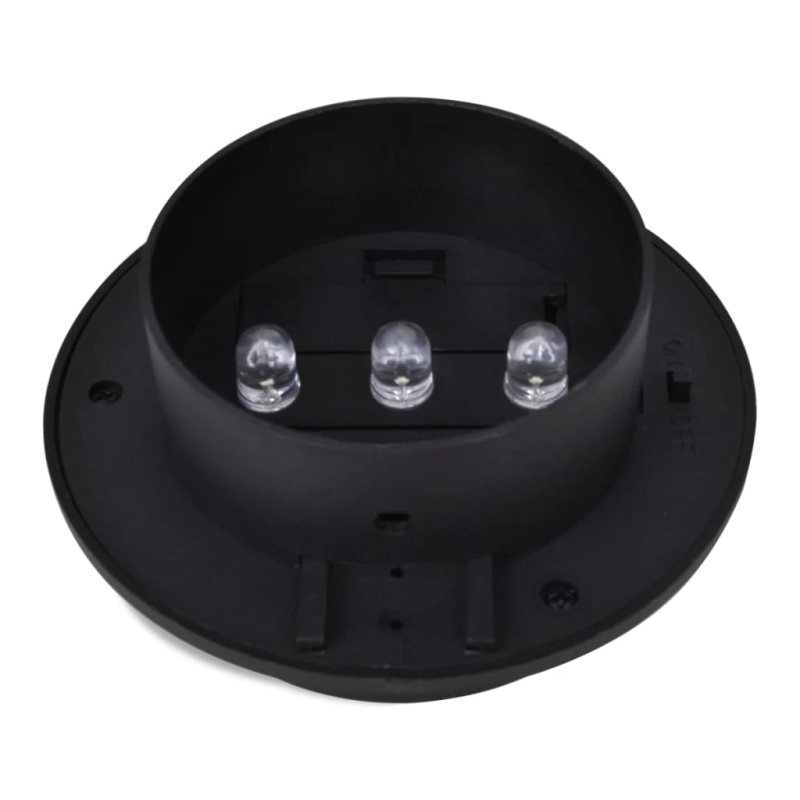 vidaXL āra solārās lampas, 12 gab., LED, melnas