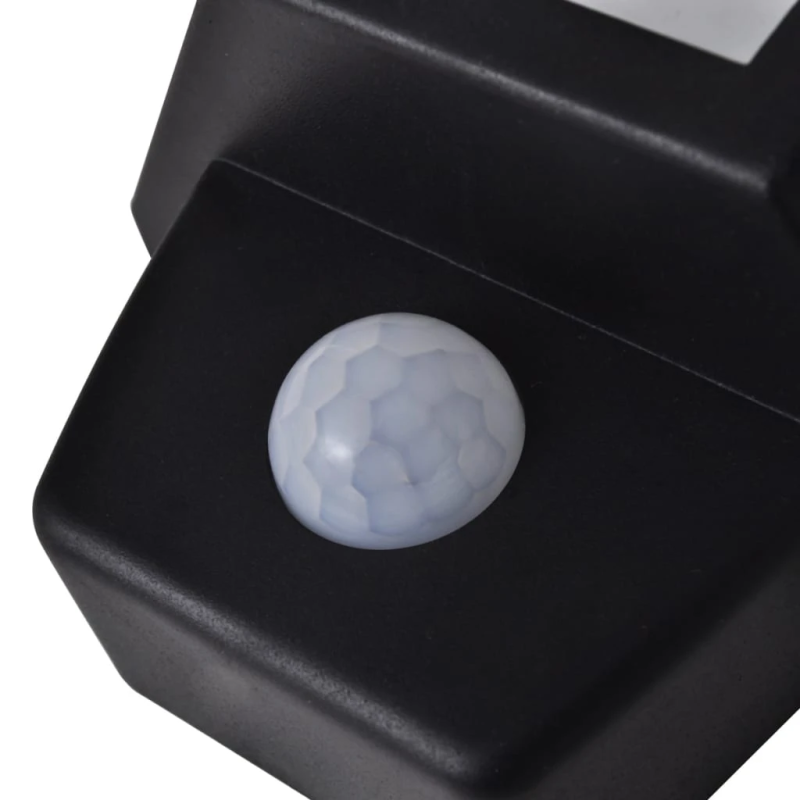 vidaXL solārās sienas lampas ar kustību sensoru, 2 gab., melnas