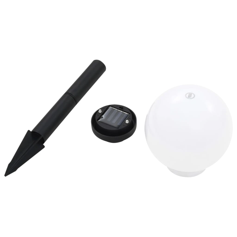 vidaXL āra solārās lampas, 6 gab., LED, sfēriskas, 20 cm, RGB