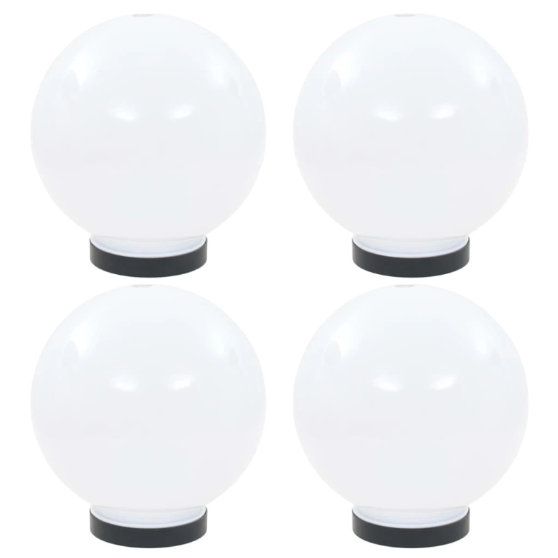 vidaXL LED lampas, 4 gab., sfēriskas, 20 cm, PMMA