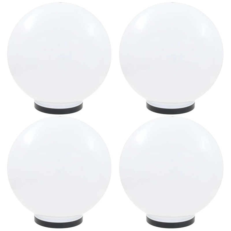 vidaXL LED lampas, 4 gab., sfēriskas, 40 cm, PMMA