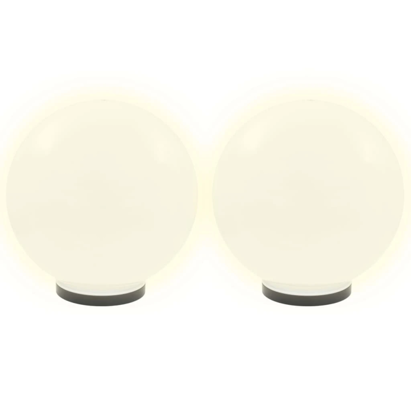 vidaXL LED lampas, 4 gab., sfēriskas, 40 cm, PMMA
