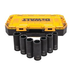 DeWALT Impulsa dziļās muciņas 1-2'' Toughbox 7gb.,17-24mm,