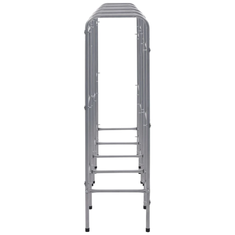 vidaXL uzglabāšanas plaukts 12 kastēm, sudraba krāsa, 190x33x116 cm