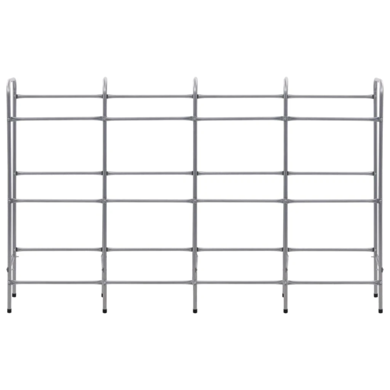 vidaXL uzglabāšanas plaukts 12 kastēm, sudraba krāsa, 190x33x116 cm