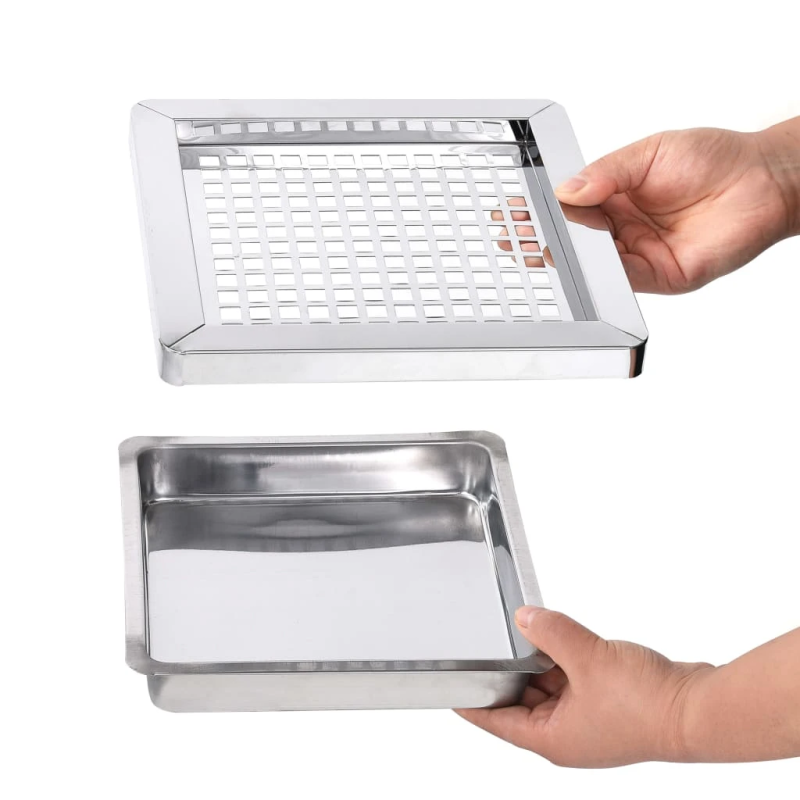 vidaXL atkritumu tvertne ar pelnu trauku, 36 L, nerūsējošs tērauds