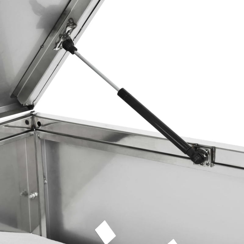 vidaXL nojume atkritumu konteineram, 240 L, nerūsējošs tērauds