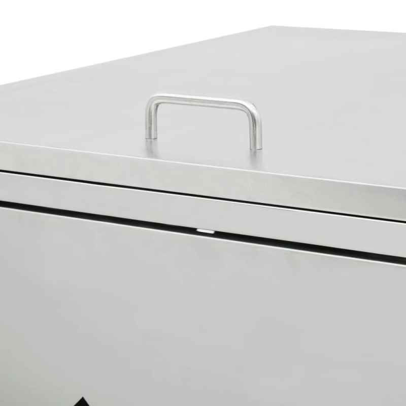 vidaXL 4-daļīga nojume atkritumu konteineram, 240 L, tērauds