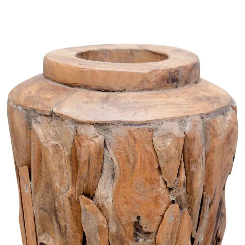 vidaXL dekoratīva vāze, 40x60 cm, masīvs tīkkoks