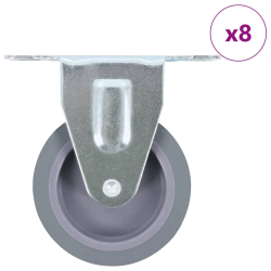 vidaXL fiksēti ritenīši, 8 gab., 75 mm