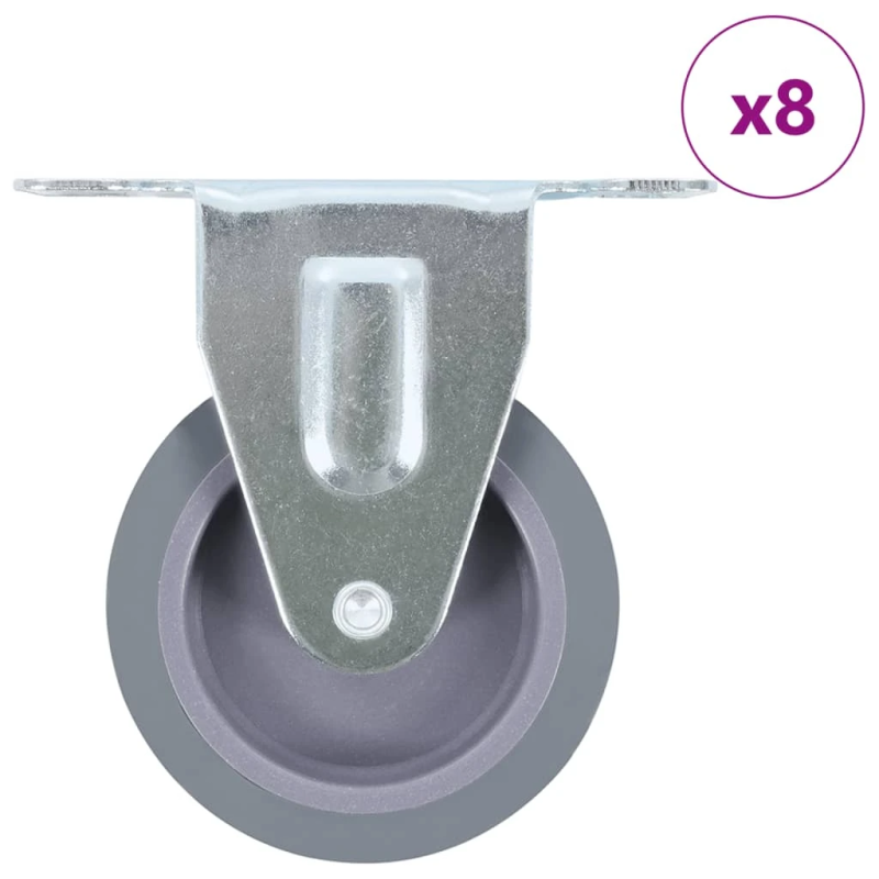 vidaXL fiksēti ritenīši, 8 gab., 75 mm