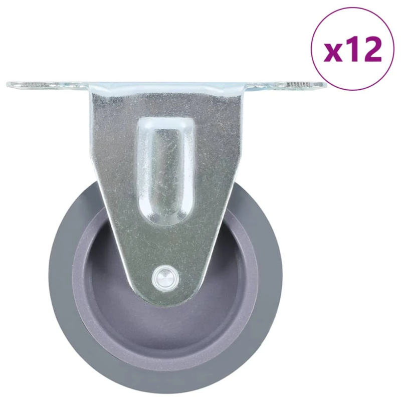 vidaXL fiksēti ritenīši, 12 gab., 75 mm