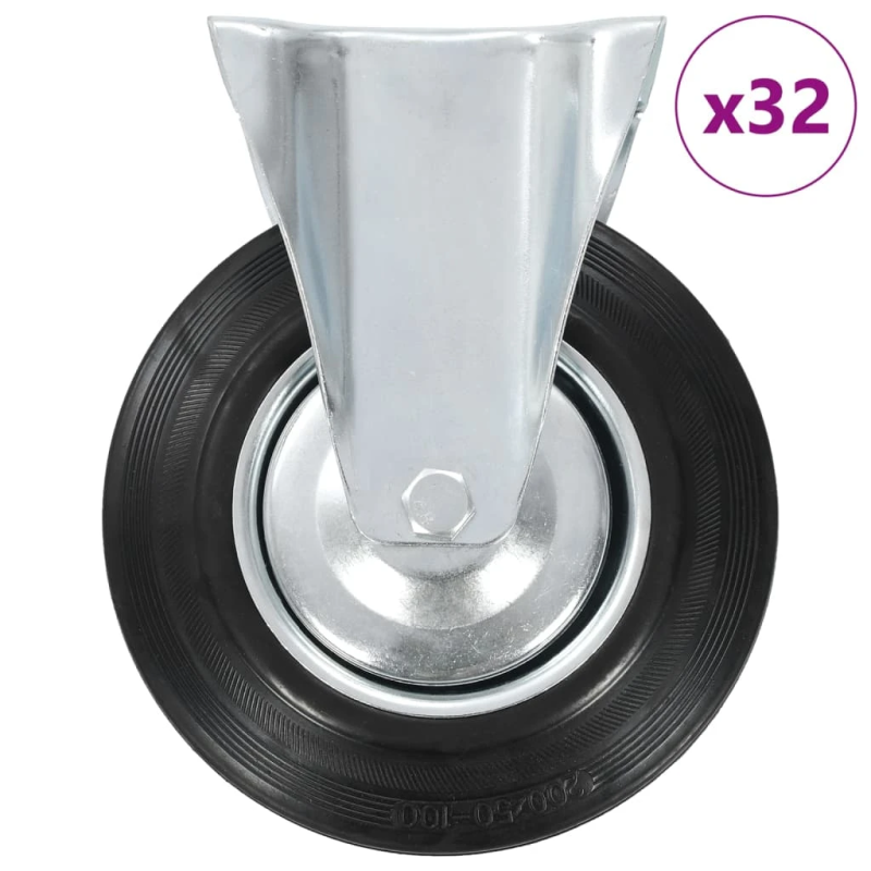 vidaXL fiksēti ritenīši, 32 gab., 200 mm