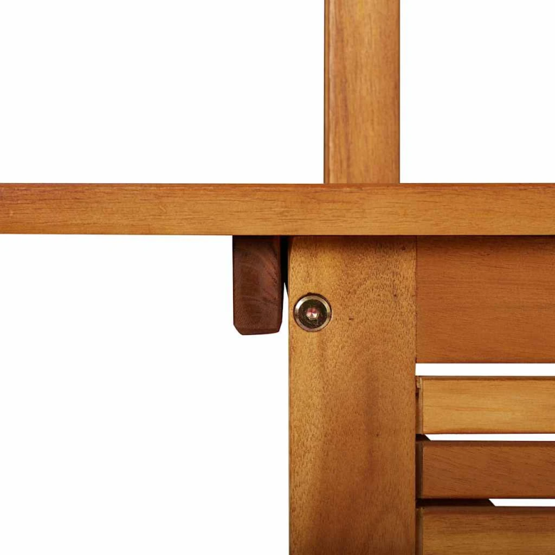 vidaXL dārza bāra galds ar jumtu, 113x106x217 cm, akācijas masīvkoks