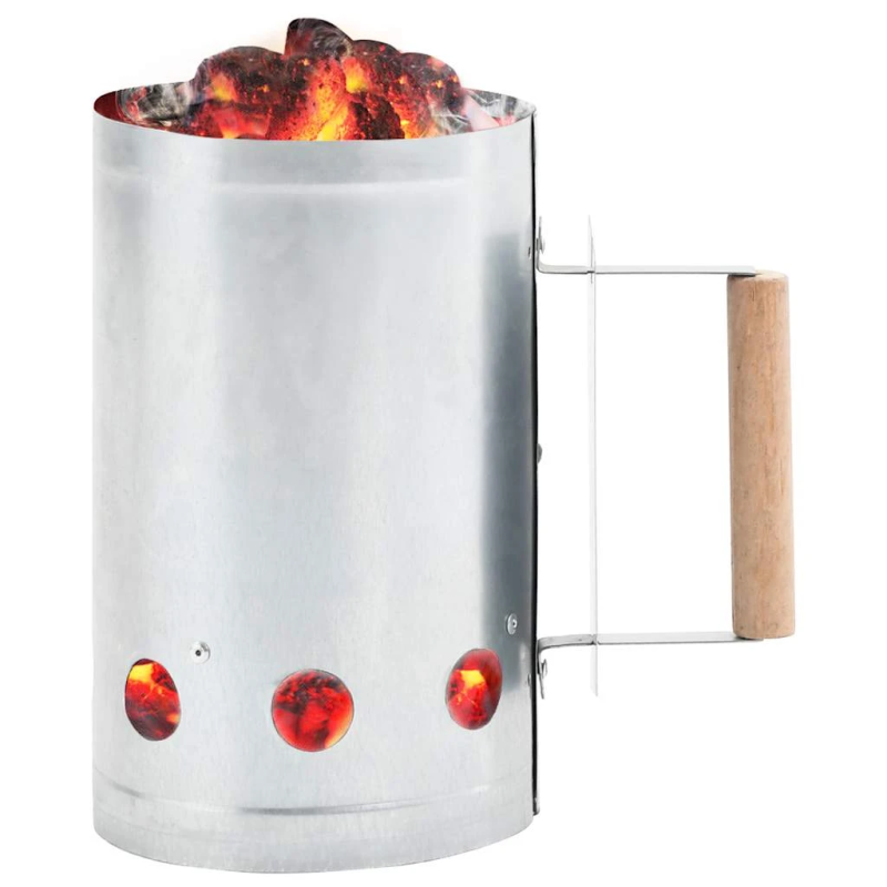 vidaXL grila ogļu aizdedzinātājs, cinkots tērauds