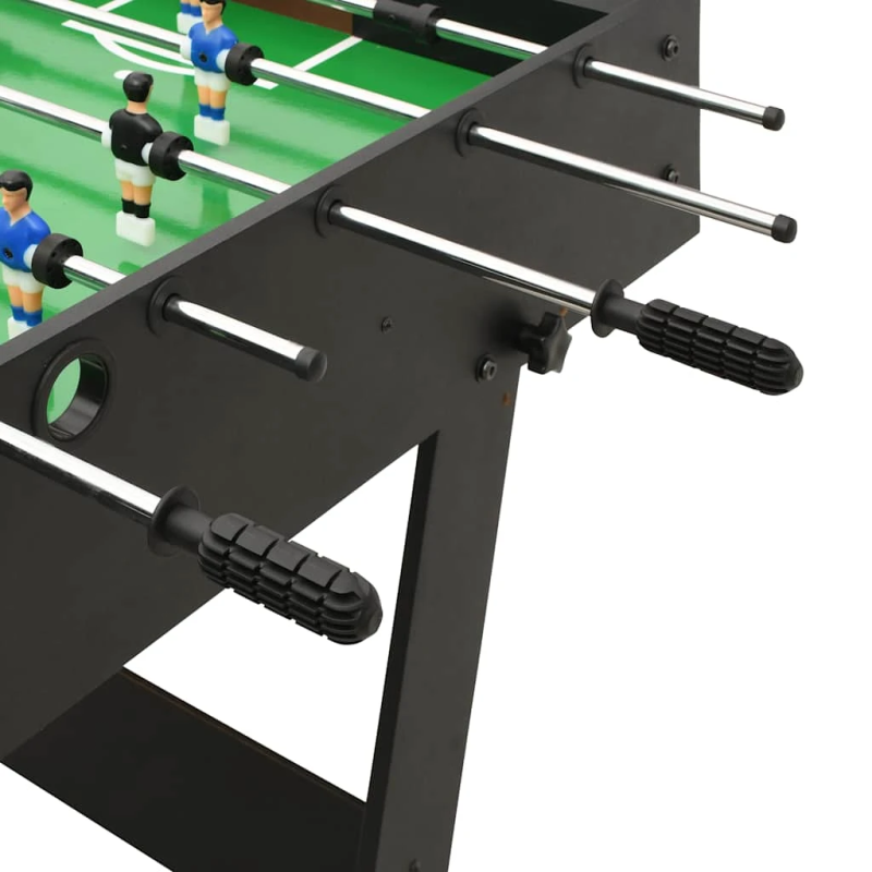 vidaXL futbola galds, salokāms, 121x61x80 cm, melns