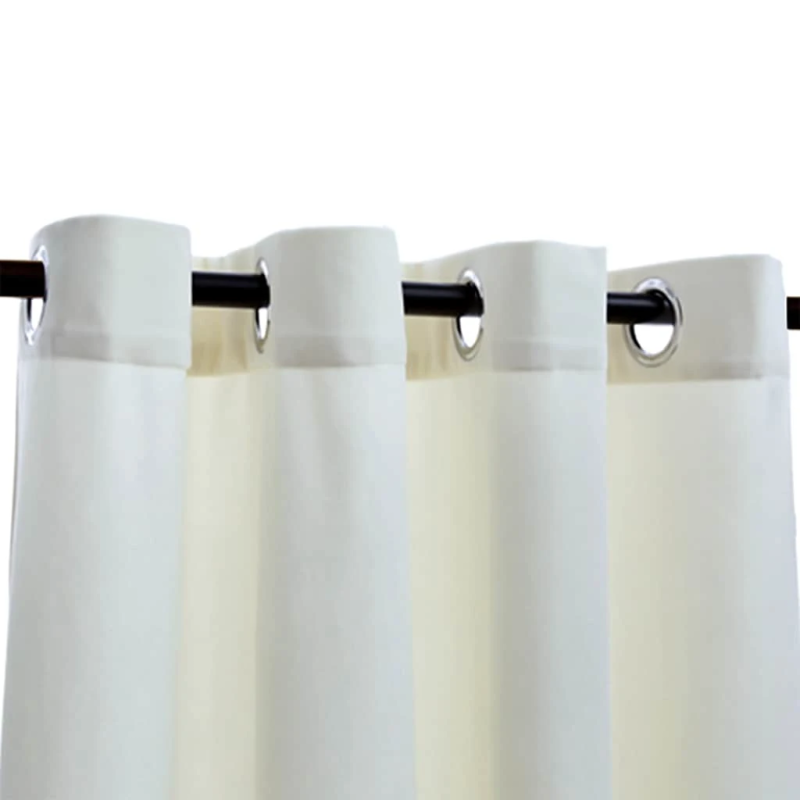 vidaXL biezais aizkars ar metāla riņķiem, krēmkrāsas samts, 290x245 cm