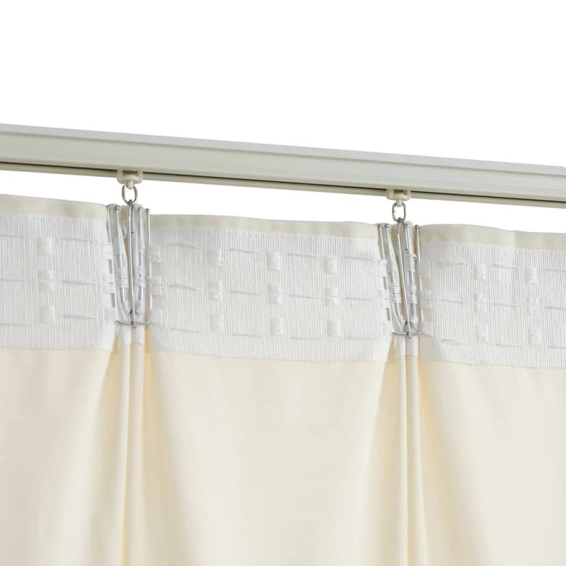 vidaXL gaismu necaurlaidīgs aizkars ar āķiem, 290x245 cm, bēšs samts