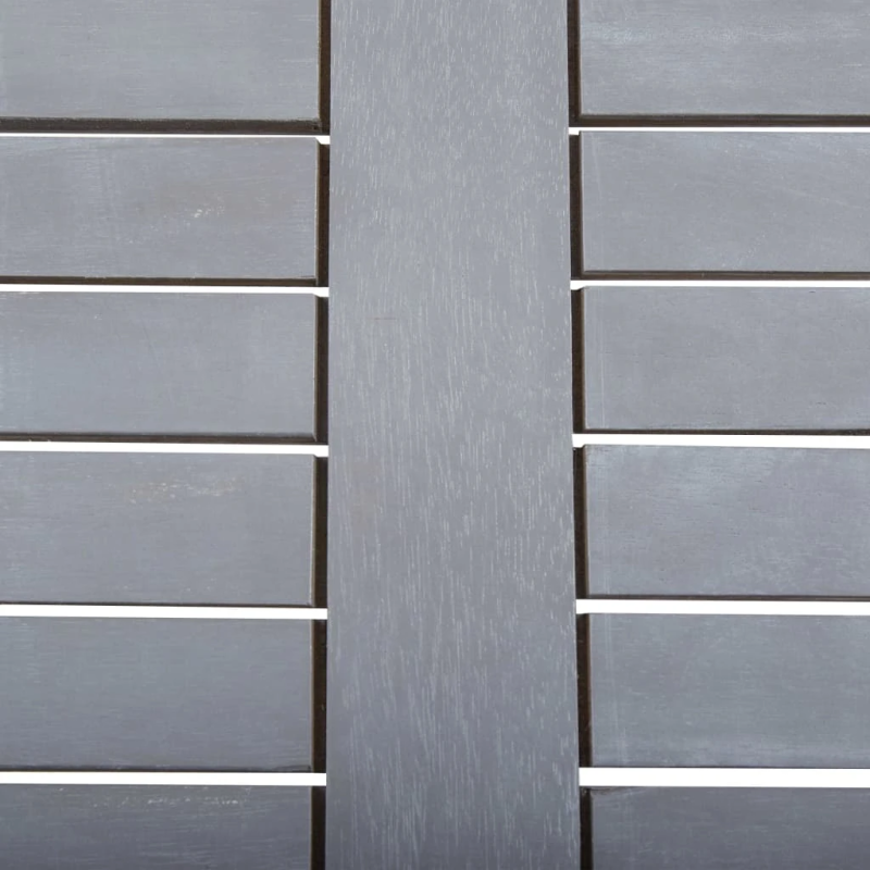 vidaXL dārza galds, pelēks, 80x80x74 cm, akācijas masīvkoks