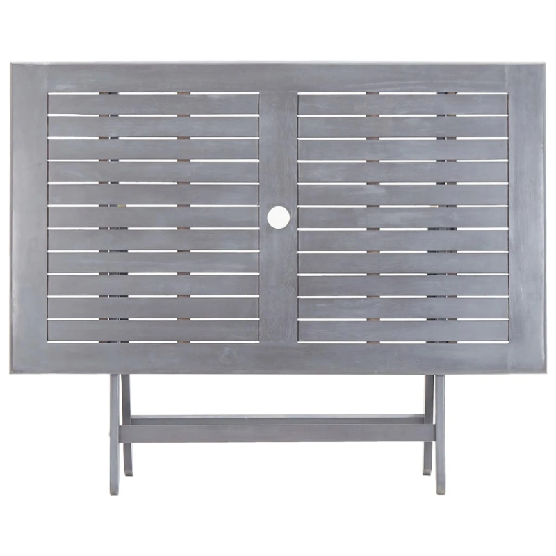 vidaXL saliekams dārza galds, 120x70x75 cm, akācijas masīvkoks