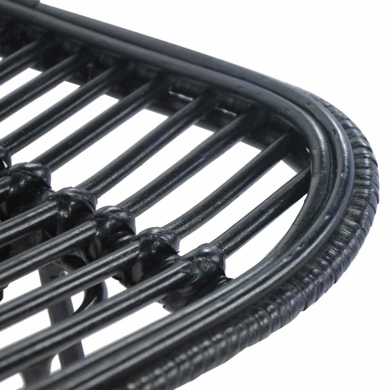 vidaXL bāra krēsli, 2 gab., melna rotangpalma